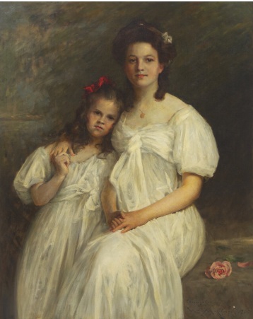 Idella and Elizabeth Gribbell, 1905, b William Merritt Chase (1849-1916)